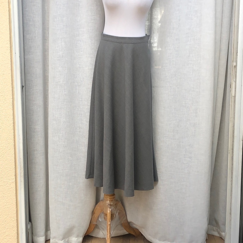 Lauren Ralph Lauren Gray Midi Skirt